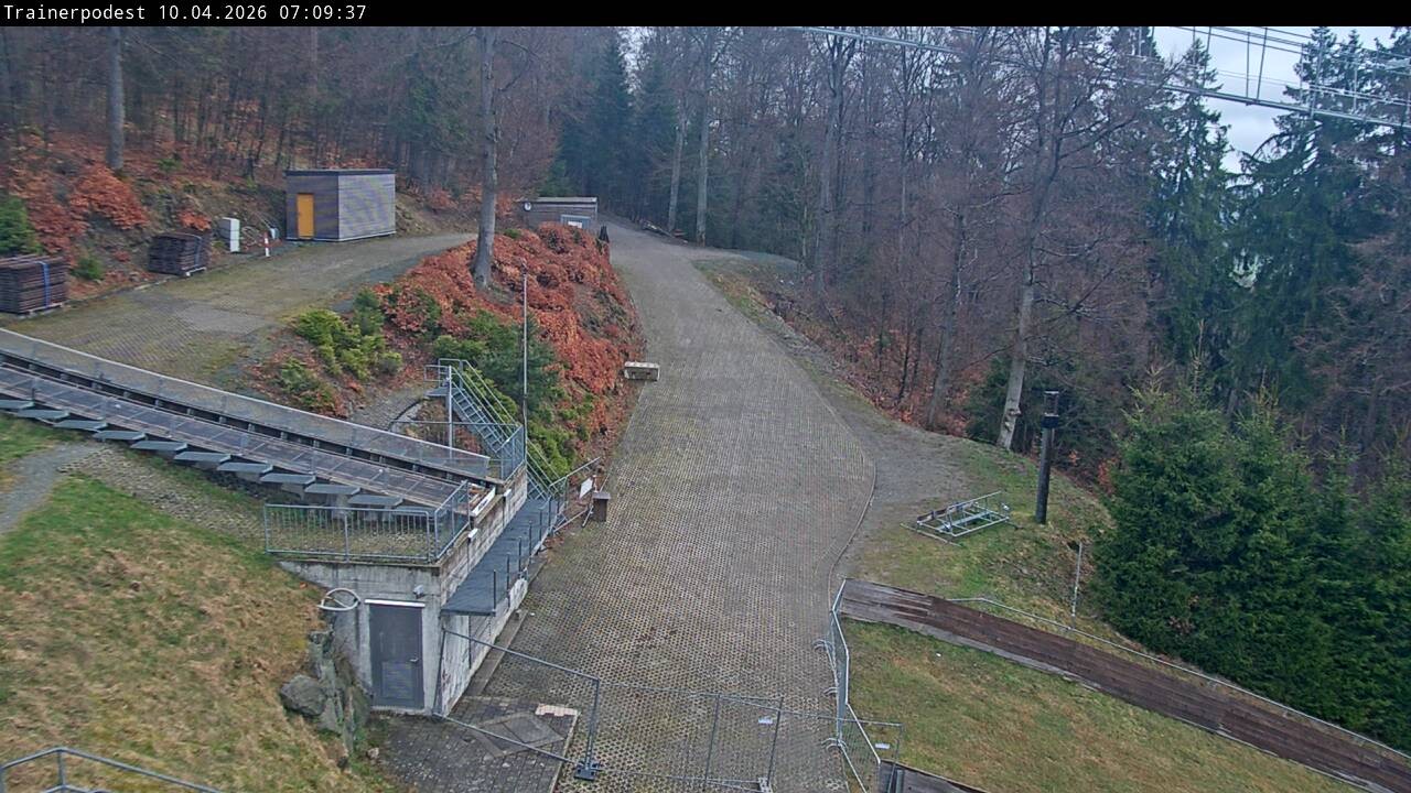 Archiv Foto Webcam Willingen: Blick Schanzentisch der Skisprungschanze