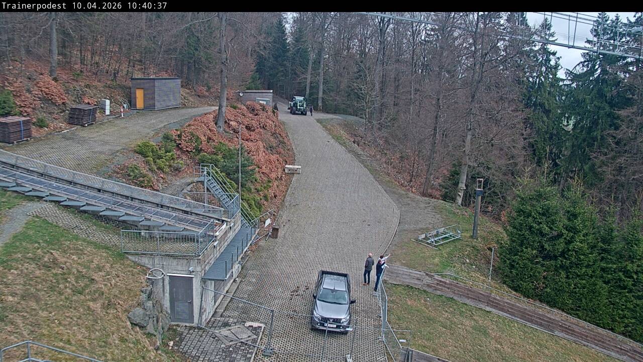 Archiv Foto Webcam Willingen: Blick Schanzentisch der Skisprungschanze