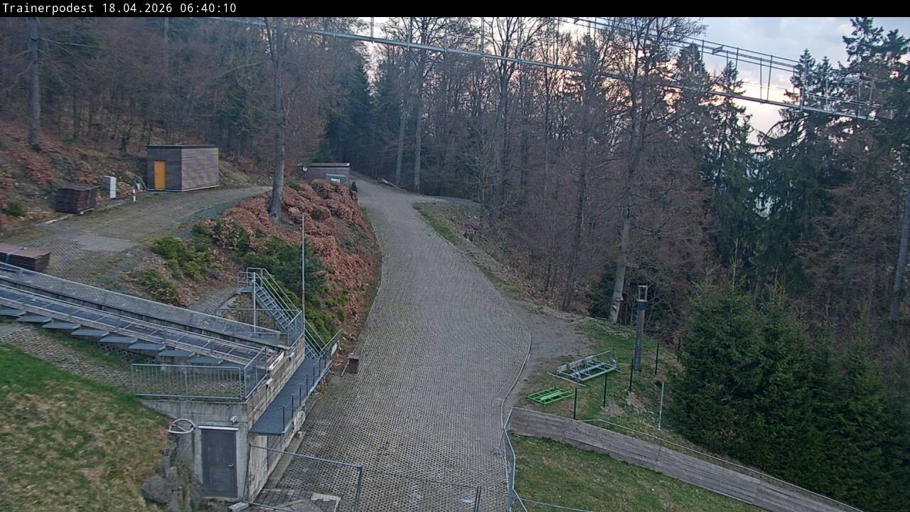 Archiv Foto Webcam Willingen: Blick Schanzentisch der Skisprungschanze