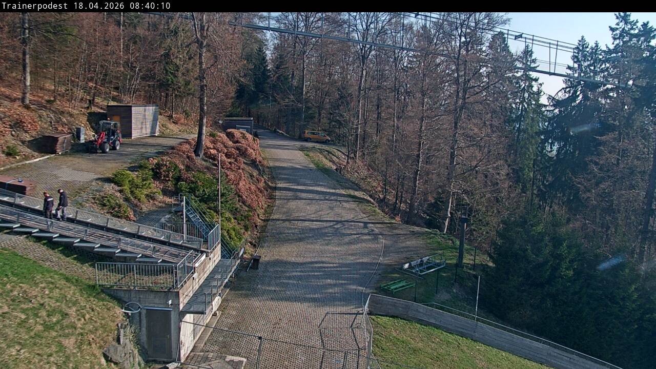 Archiv Foto Webcam Willingen: Blick Schanzentisch der Skisprungschanze