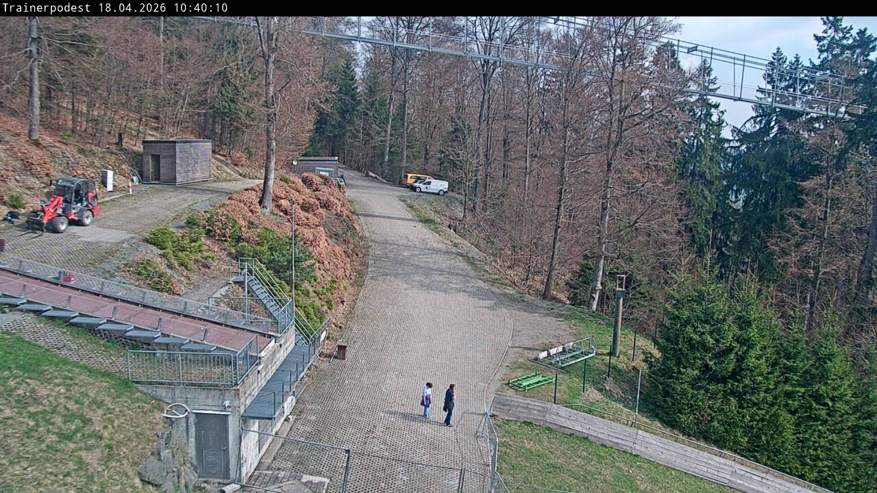 Archiv Foto Webcam Willingen: Blick Schanzentisch der Skisprungschanze