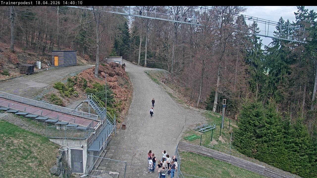 Archiv Foto Webcam Willingen: Blick Schanzentisch der Skisprungschanze