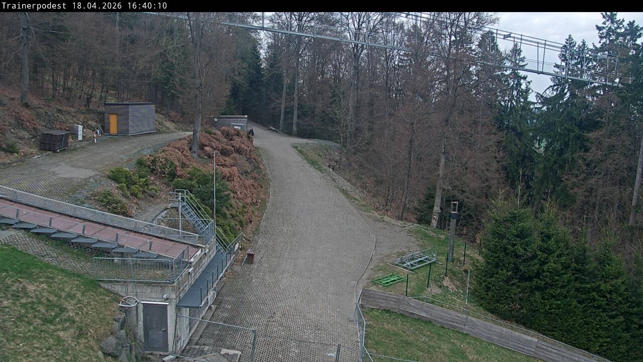 Archiv Foto Webcam Willingen: Blick Schanzentisch der Skisprungschanze
