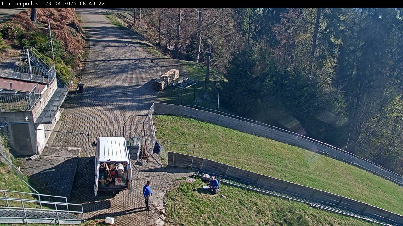 Archiv Foto Webcam Willingen: Blick Schanzentisch der Skisprungschanze