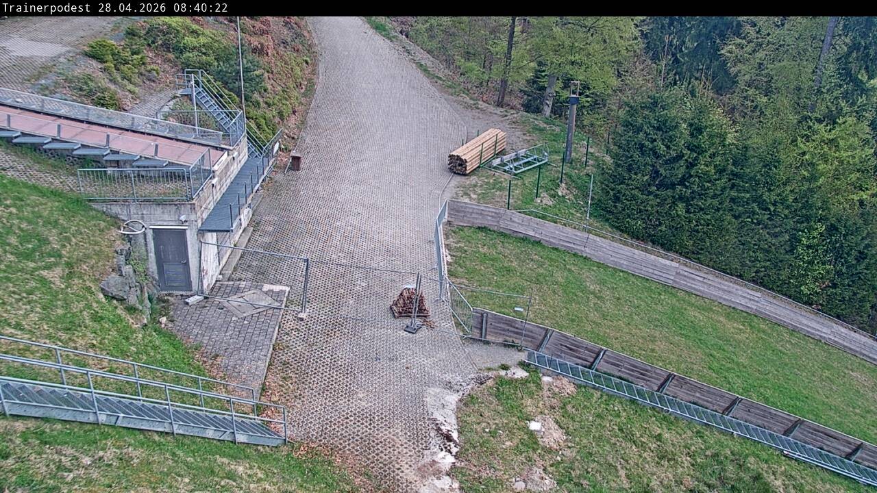 Archiv Foto Webcam Willingen: Blick Schanzentisch der Skisprungschanze