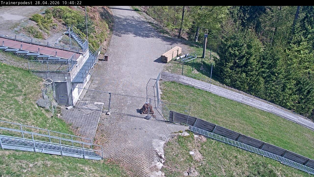 Archiv Foto Webcam Willingen: Blick Schanzentisch der Skisprungschanze