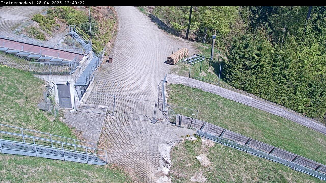 Archiv Foto Webcam Willingen: Blick Schanzentisch der Skisprungschanze