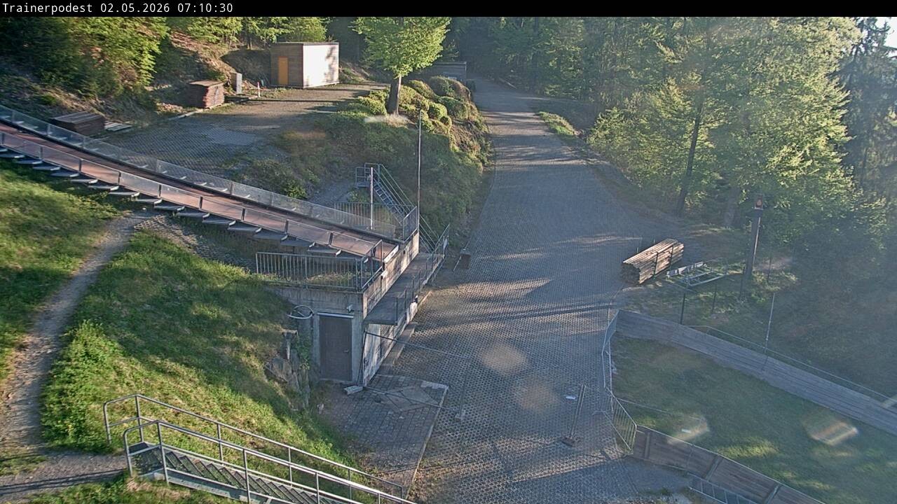 Archiv Foto Webcam Willingen: Blick Schanzentisch der Skisprungschanze