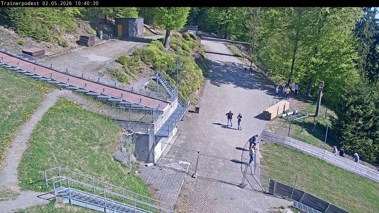 Archiv Foto Webcam Willingen: Blick Schanzentisch der Skisprungschanze
