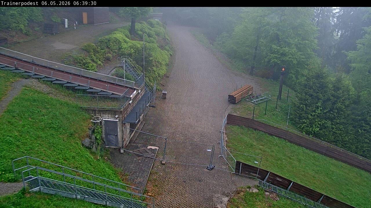 Archiv Foto Webcam Willingen: Blick Schanzentisch der Skisprungschanze