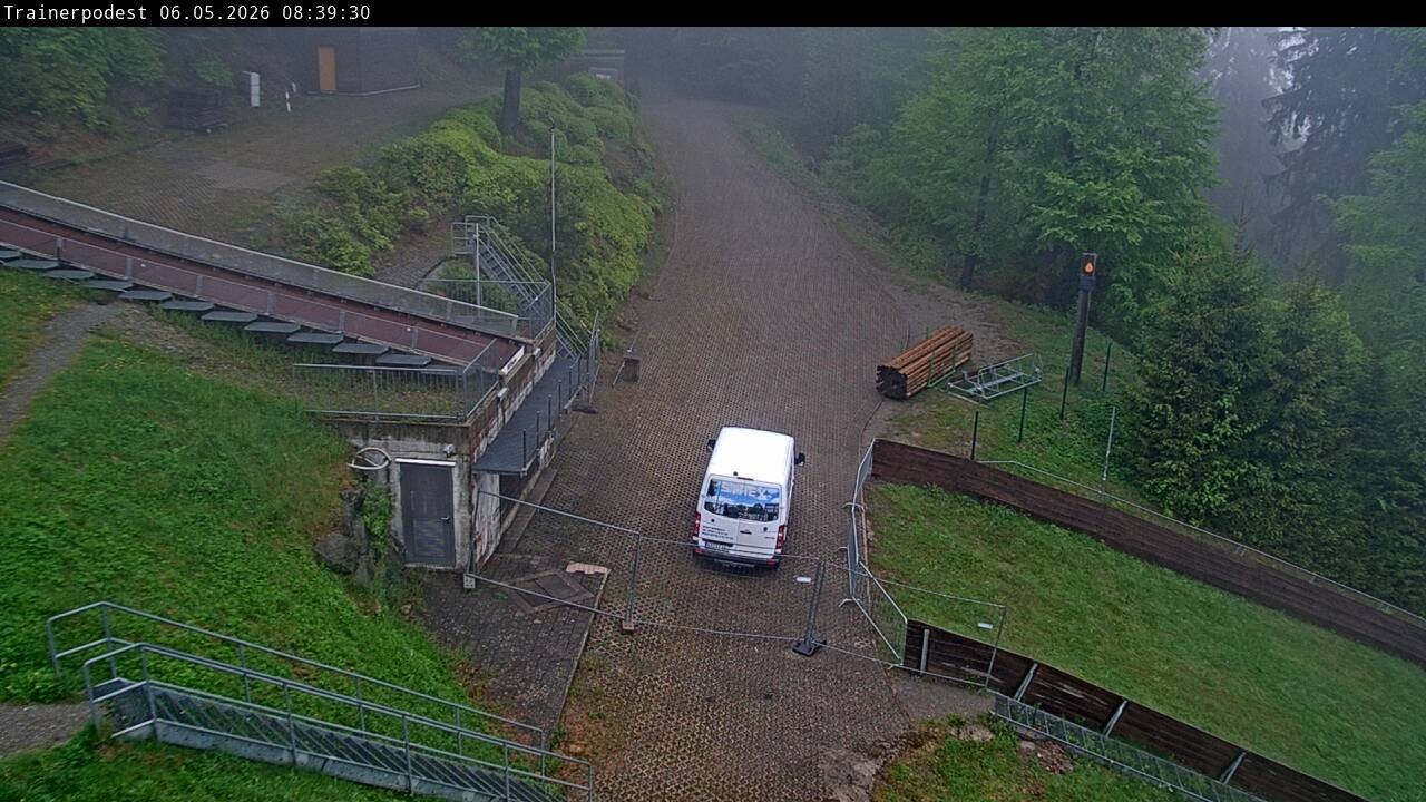 Archiv Foto Webcam Willingen: Blick Schanzentisch der Skisprungschanze