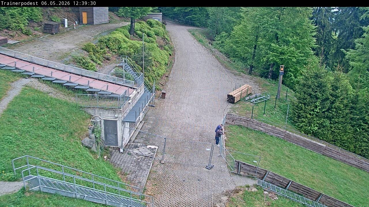 Archiv Foto Webcam Willingen: Blick Schanzentisch der Skisprungschanze