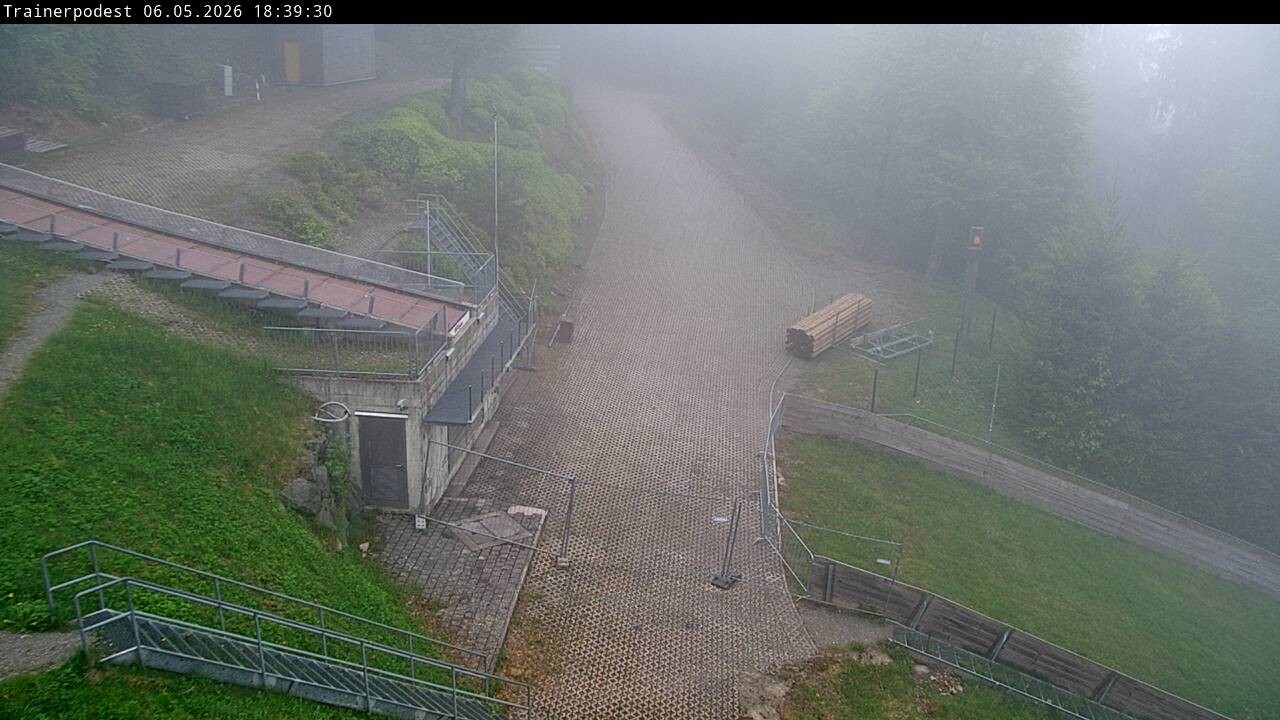 Archiv Foto Webcam Willingen: Blick Schanzentisch der Skisprungschanze