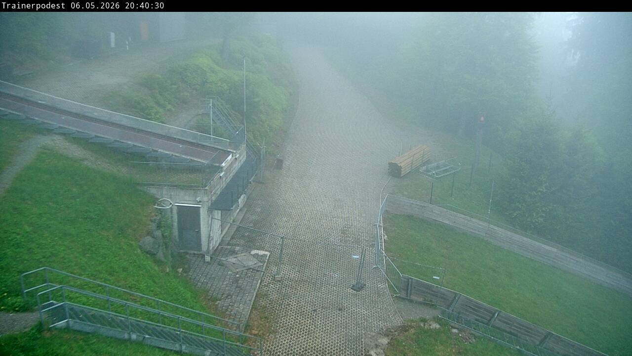 Archiv Foto Webcam Willingen: Blick Schanzentisch der Skisprungschanze