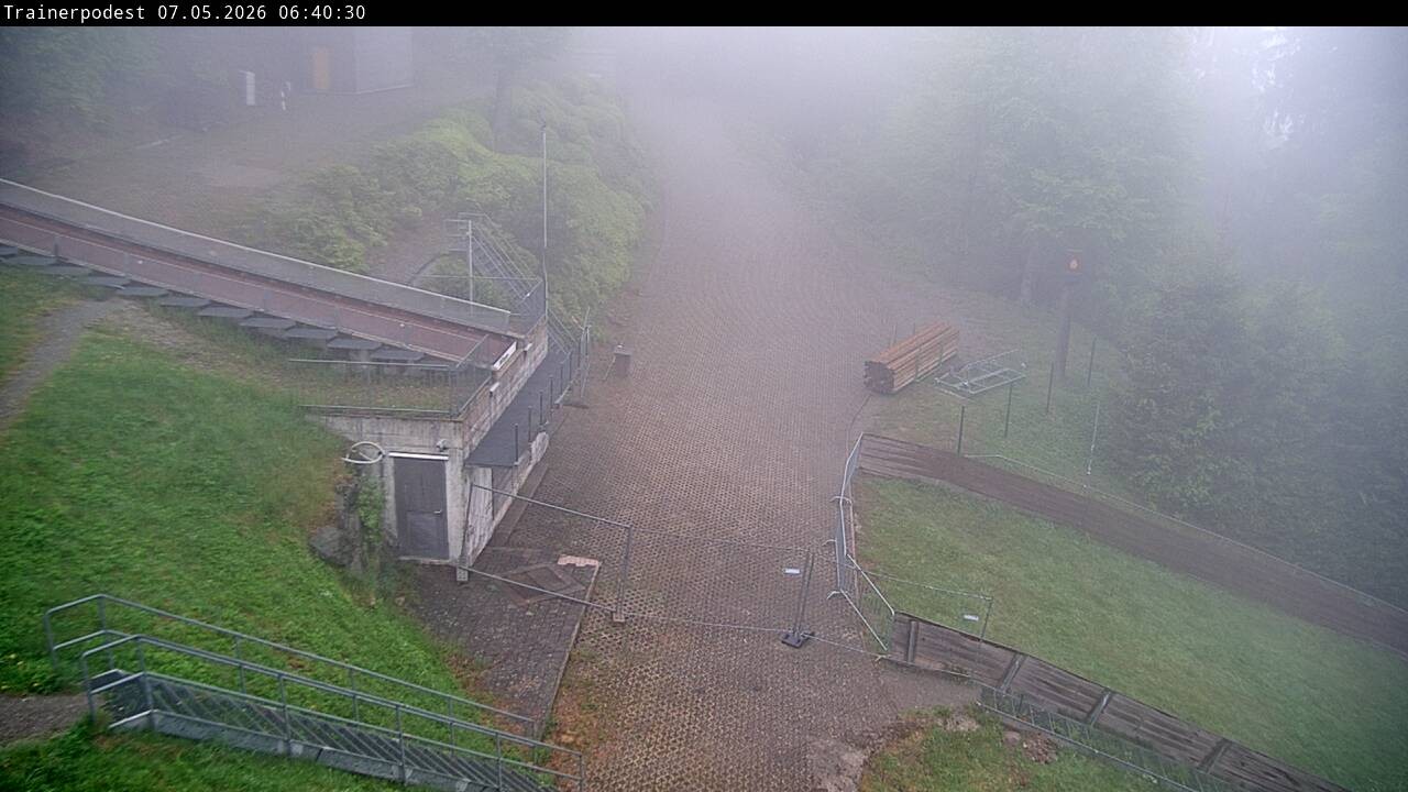 Archiv Foto Webcam Willingen: Blick Schanzentisch der Skisprungschanze