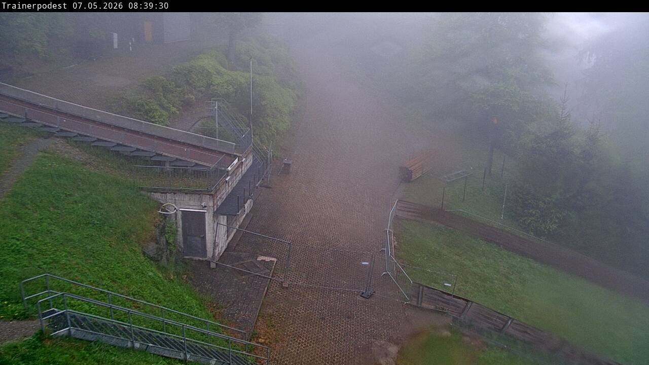 Archiv Foto Webcam Willingen: Blick Schanzentisch der Skisprungschanze