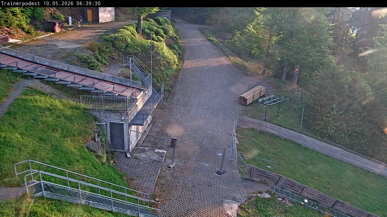 Archiv Foto Webcam Willingen: Blick Schanzentisch der Skisprungschanze