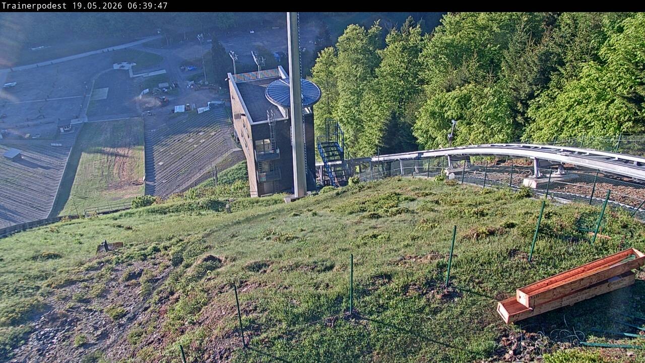 Archiv Foto Webcam Willingen: Blick Schanzentisch der Skisprungschanze