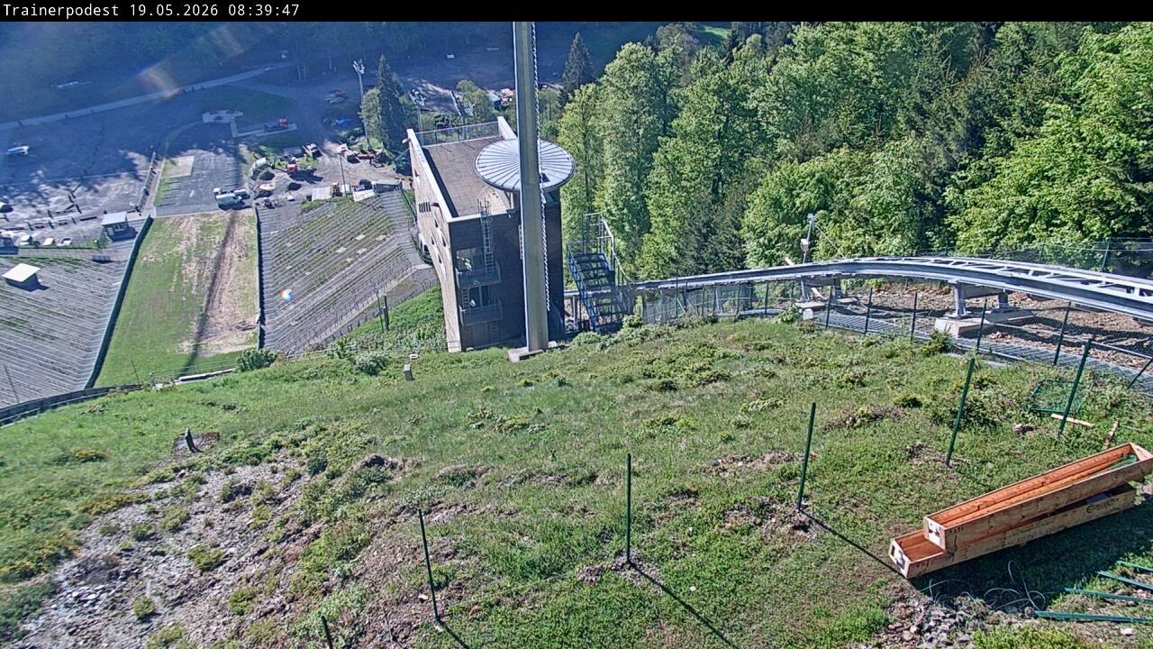 Archiv Foto Webcam Willingen: Blick Schanzentisch der Skisprungschanze