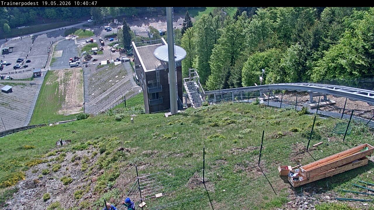 Archiv Foto Webcam Willingen: Blick Schanzentisch der Skisprungschanze