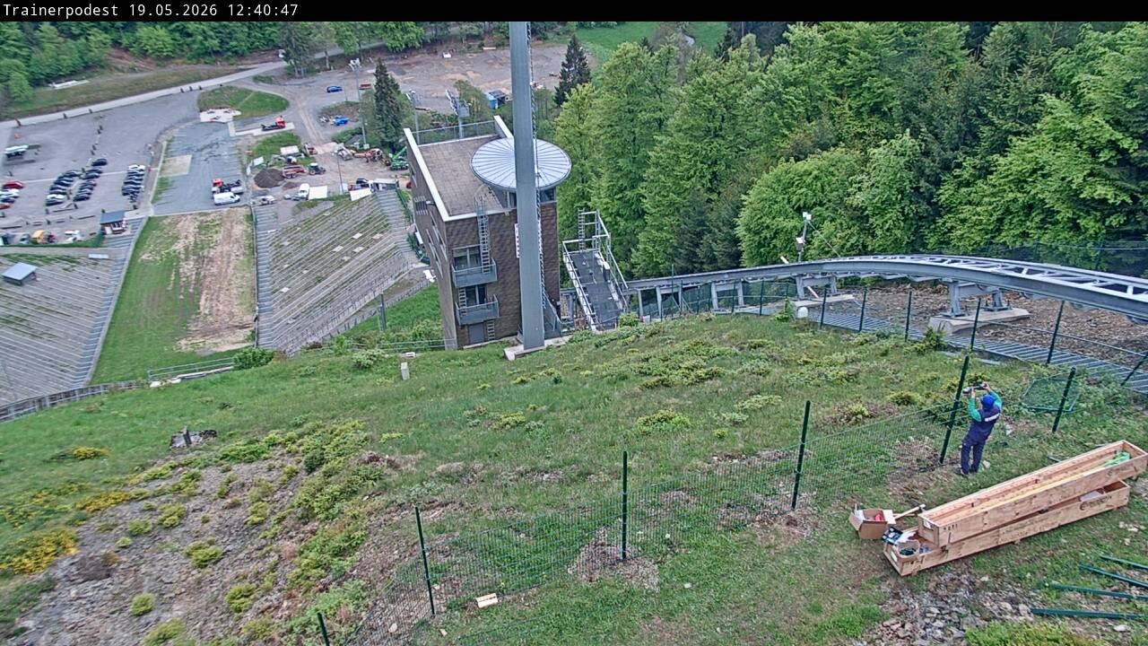 Archiv Foto Webcam Willingen: Blick Schanzentisch der Skisprungschanze