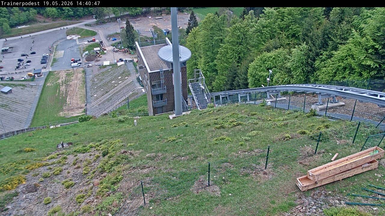 Archiv Foto Webcam Willingen: Blick Schanzentisch der Skisprungschanze