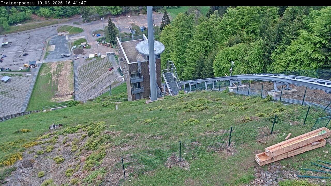 Archiv Foto Webcam Willingen: Blick Schanzentisch der Skisprungschanze