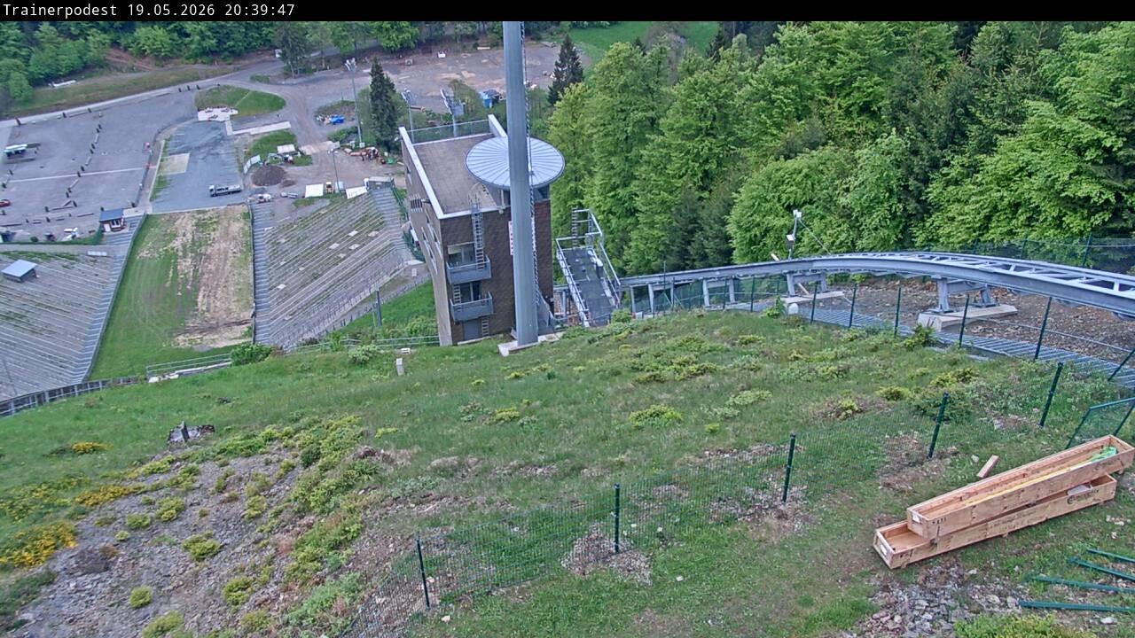 Archiv Foto Webcam Willingen: Blick Schanzentisch der Skisprungschanze