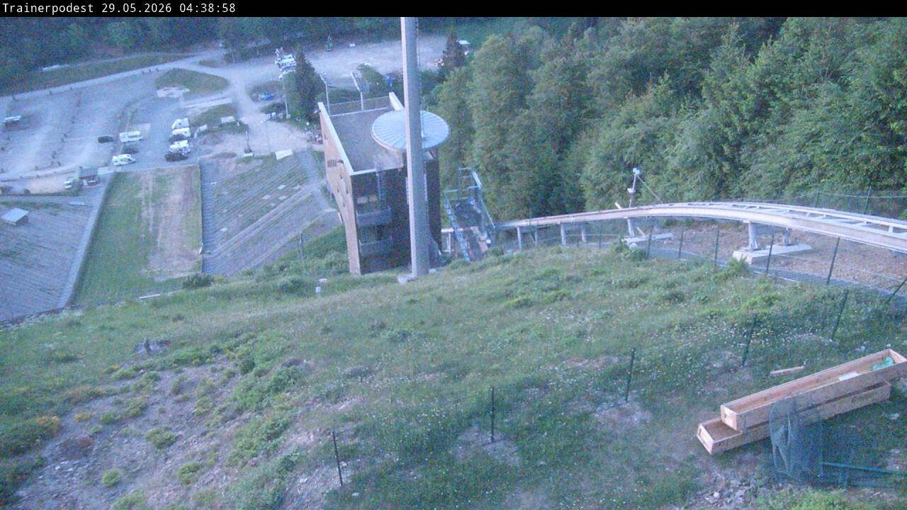 Archiv Foto Webcam Willingen: Blick Schanzentisch der Skisprungschanze