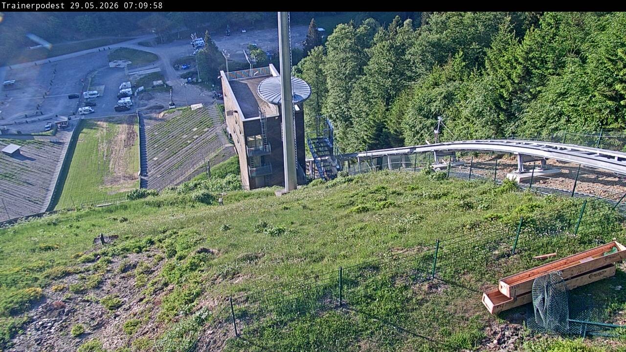 Archiv Foto Webcam Willingen: Blick Schanzentisch der Skisprungschanze
