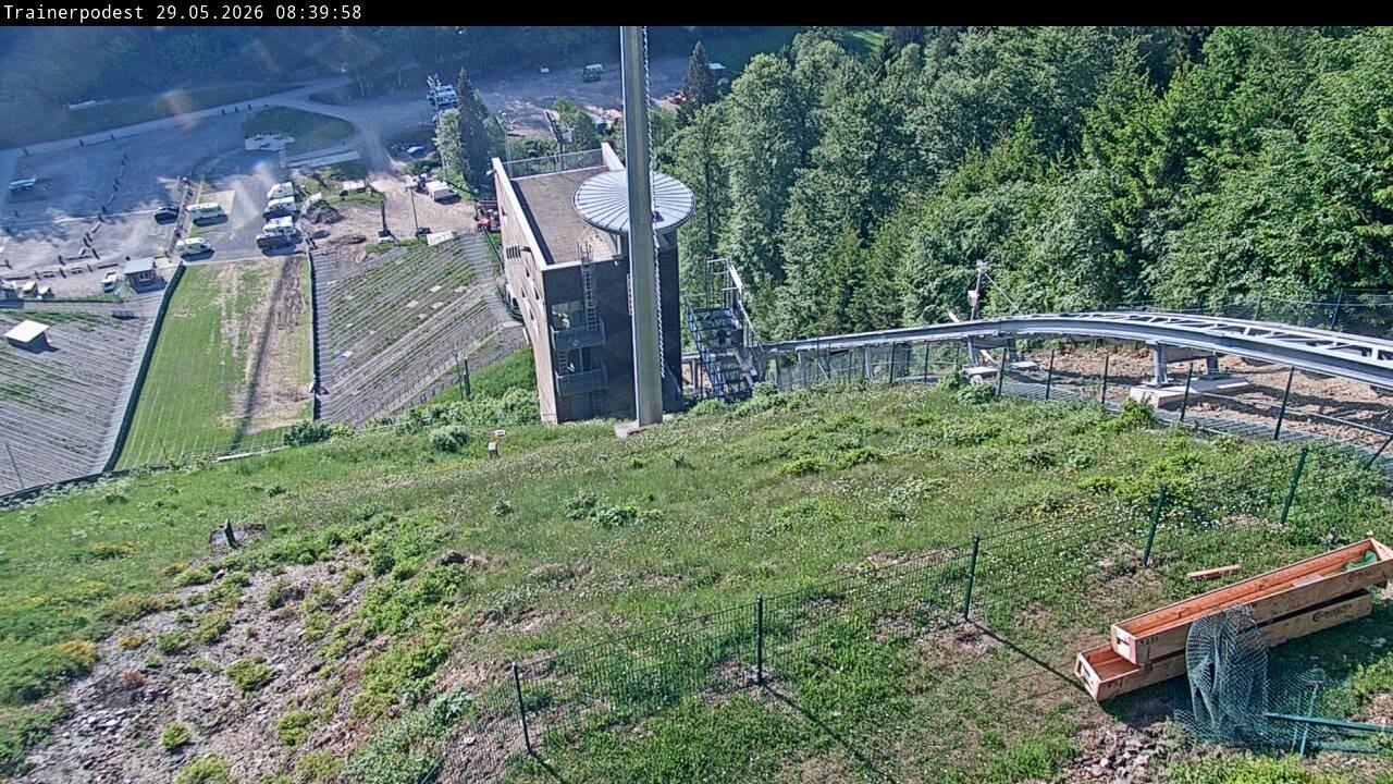 Archiv Foto Webcam Willingen: Blick Schanzentisch der Skisprungschanze