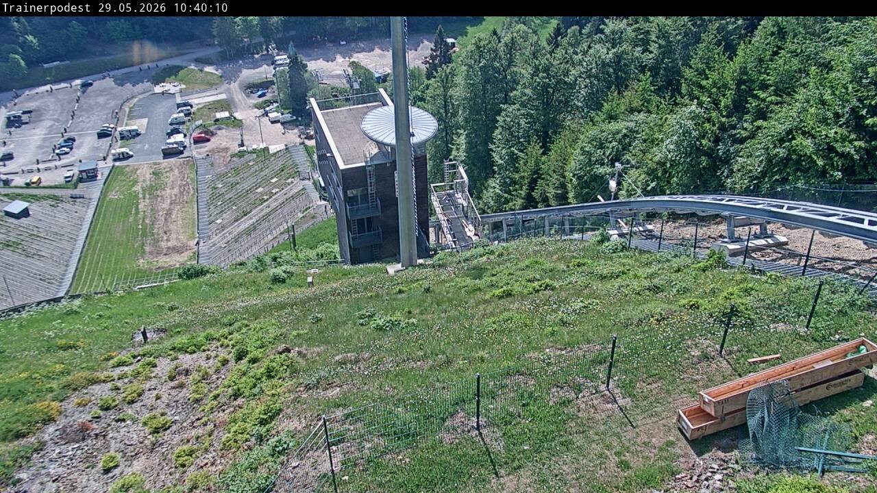 Archiv Foto Webcam Willingen: Blick Schanzentisch der Skisprungschanze