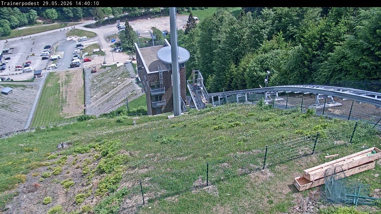 Archiv Foto Webcam Willingen: Blick Schanzentisch der Skisprungschanze