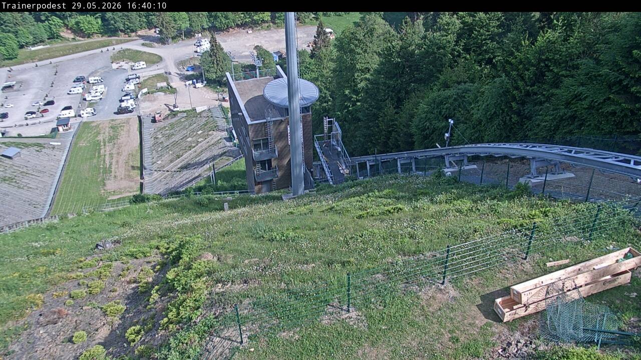 Archiv Foto Webcam Willingen: Blick Schanzentisch der Skisprungschanze
