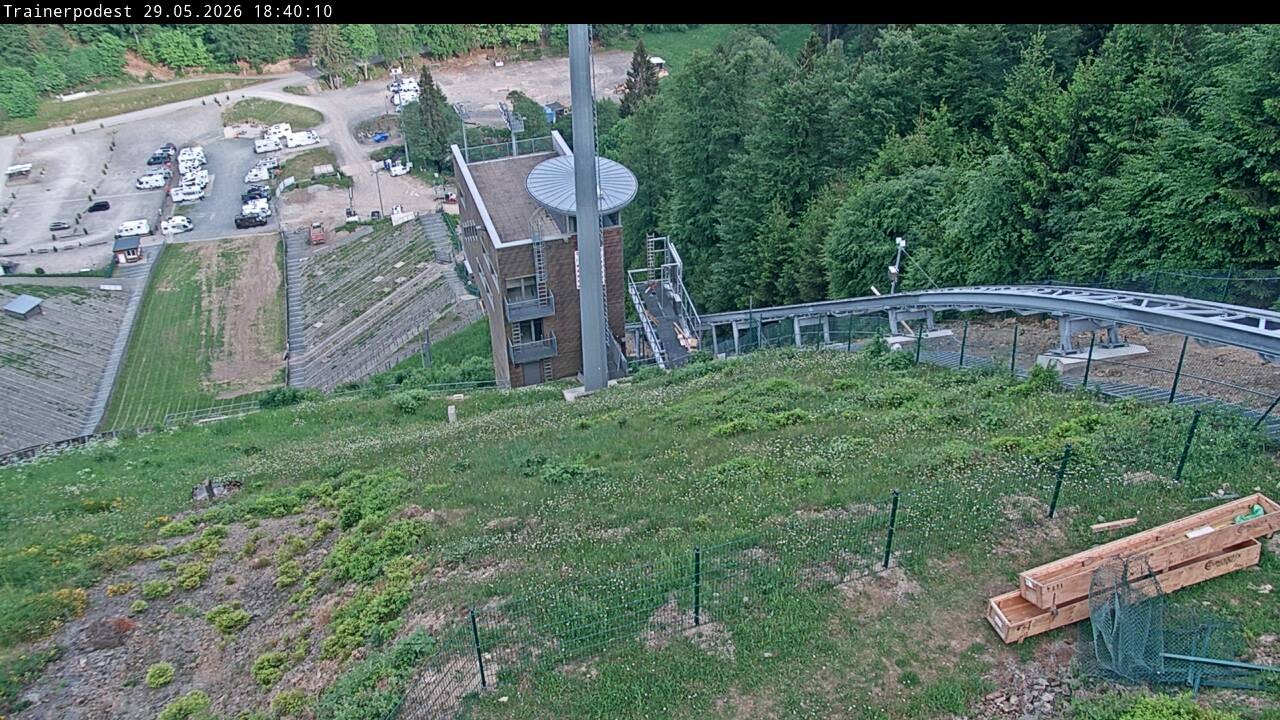 Archiv Foto Webcam Willingen: Blick Schanzentisch der Skisprungschanze