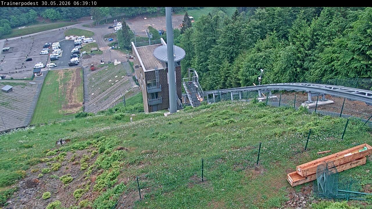 Archiv Foto Webcam Willingen: Blick Schanzentisch der Skisprungschanze