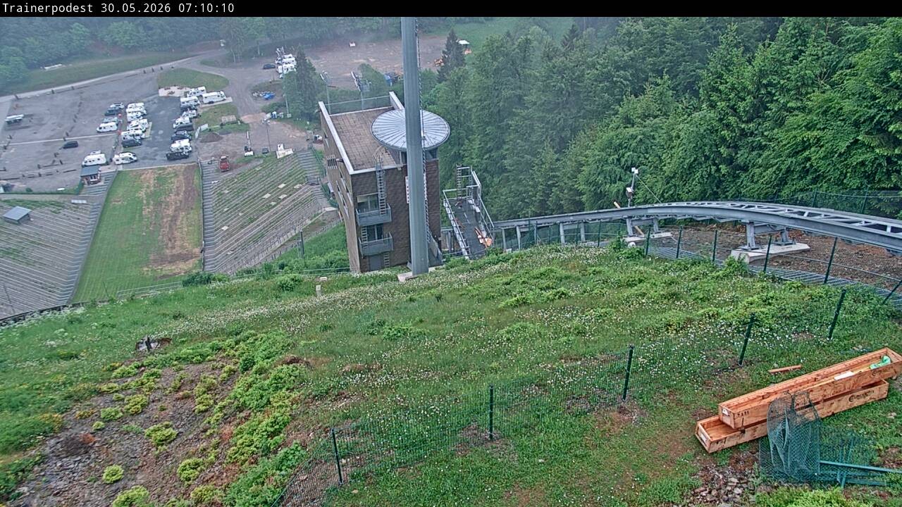 Archiv Foto Webcam Willingen: Blick Schanzentisch der Skisprungschanze