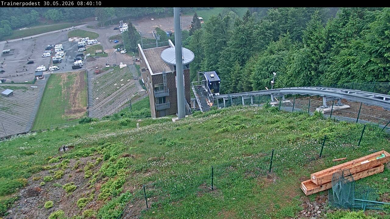 Archiv Foto Webcam Willingen: Blick Schanzentisch der Skisprungschanze