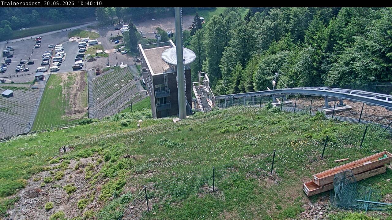 Archiv Foto Webcam Willingen: Blick Schanzentisch der Skisprungschanze