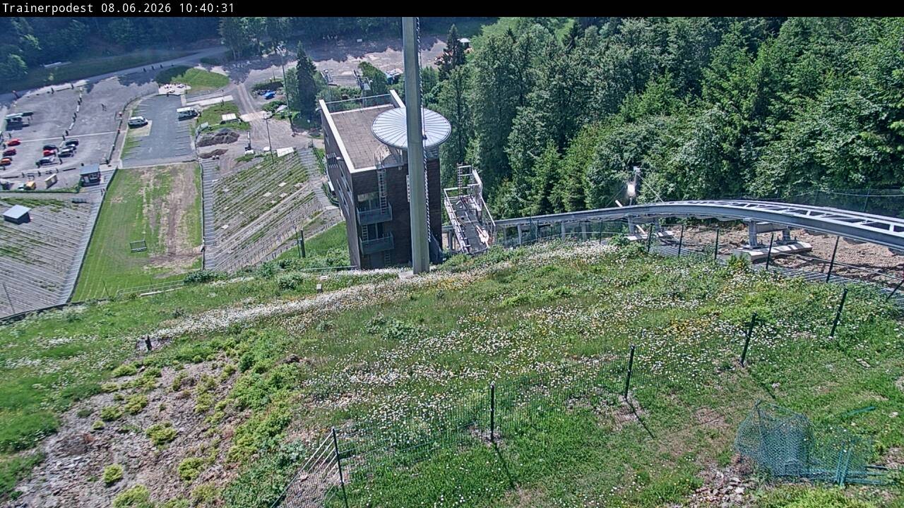 Archiv Foto Webcam Willingen: Blick Schanzentisch der Skisprungschanze