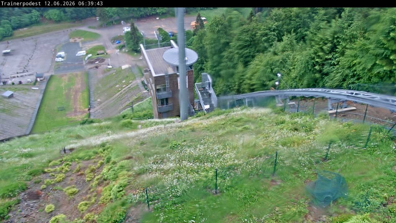 Archiv Foto Webcam Willingen: Blick Schanzentisch der Skisprungschanze