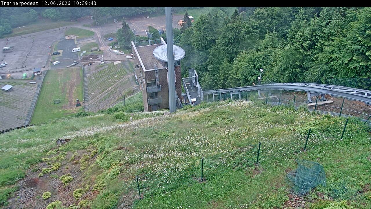 Archiv Foto Webcam Willingen: Blick Schanzentisch der Skisprungschanze