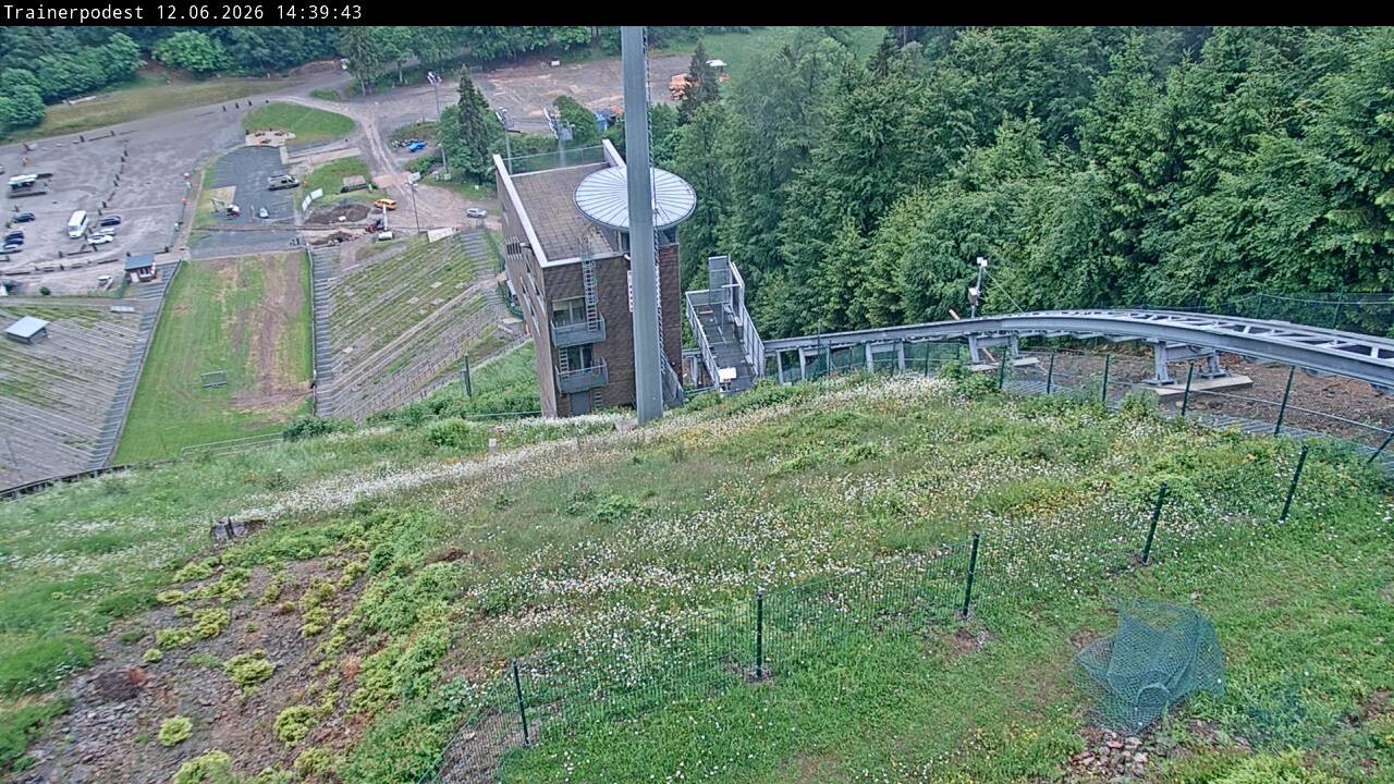 Archiv Foto Webcam Willingen: Blick Schanzentisch der Skisprungschanze