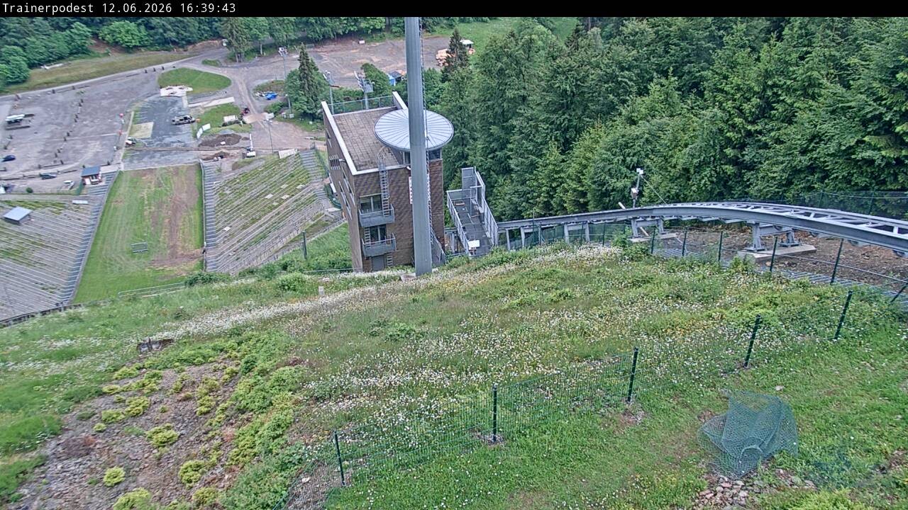 Archiv Foto Webcam Willingen: Blick Schanzentisch der Skisprungschanze