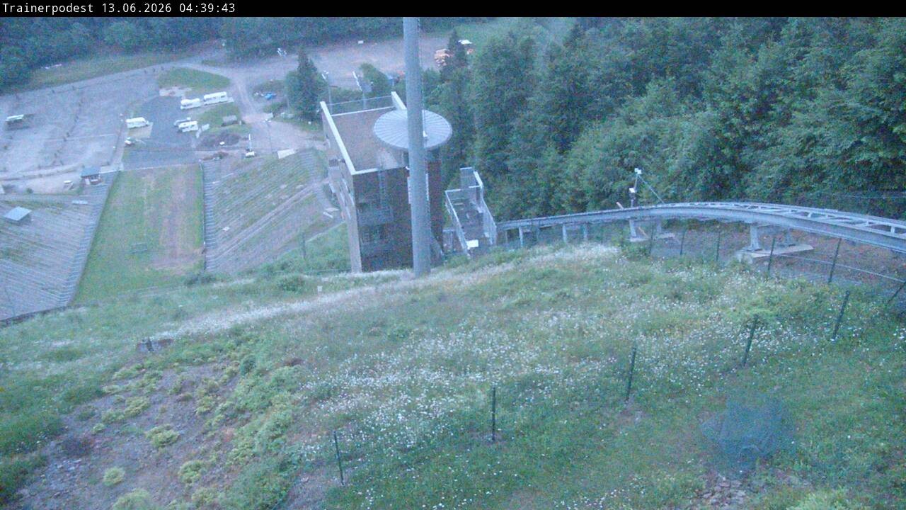 Archiv Foto Webcam Willingen: Blick Schanzentisch der Skisprungschanze