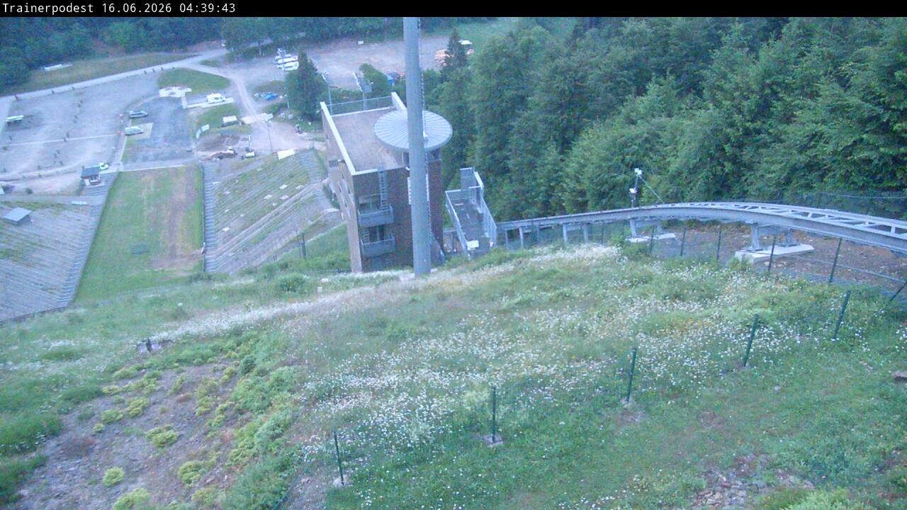 Archiv Foto Webcam Willingen: Blick Schanzentisch der Skisprungschanze