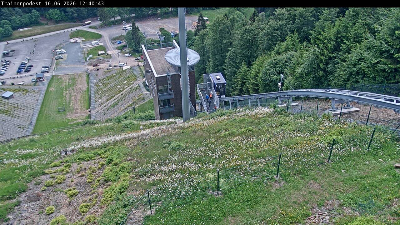 Archiv Foto Webcam Willingen: Blick Schanzentisch der Skisprungschanze