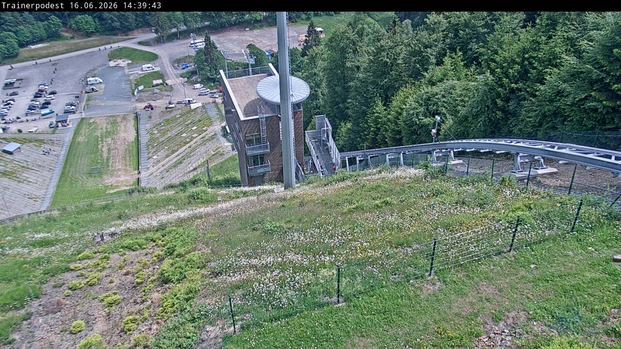 Archiv Foto Webcam Willingen: Blick Schanzentisch der Skisprungschanze