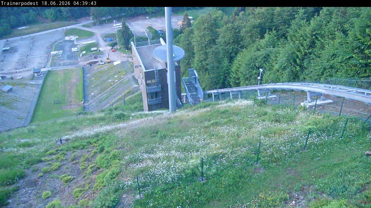 Archiv Foto Webcam Willingen: Blick Schanzentisch der Skisprungschanze