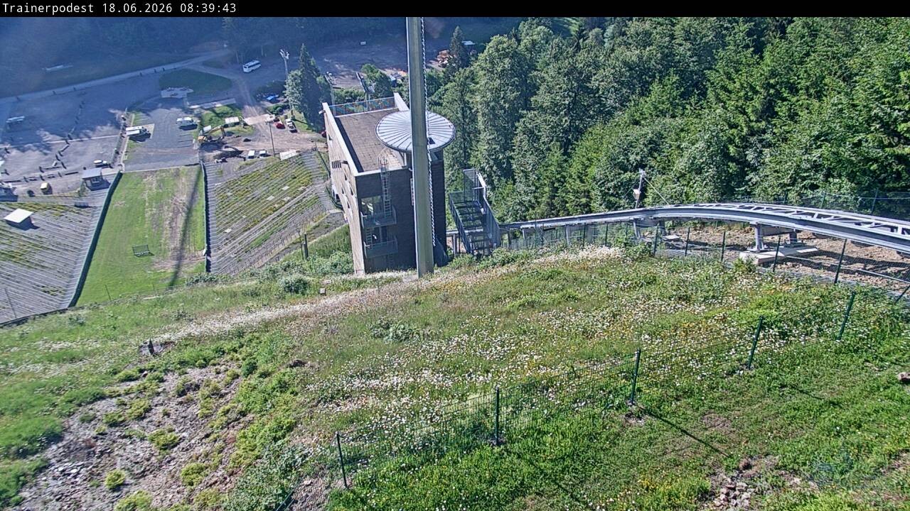 Archiv Foto Webcam Willingen: Blick Schanzentisch der Skisprungschanze